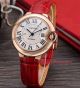 Fake Cartier Ballon Bleu Watch - White Roman Dial Brown Leather Band (3)_th.jpg